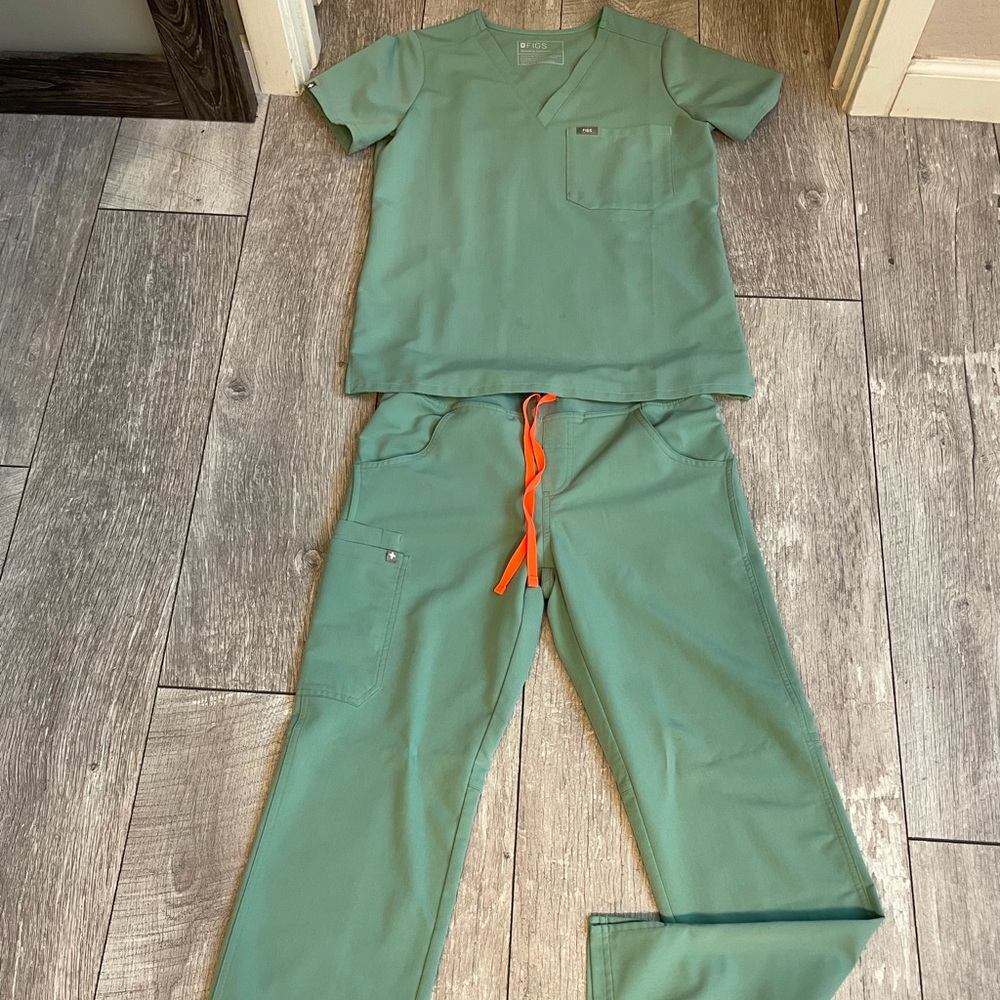Figs Scrubs Set - Jade Green, Small